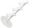 Fdit Game Controller Storage Rack, Headphone Organizer Stand 3 Layer Stable ABS Steel Wear Proof Hollow for Internet Bar (White)