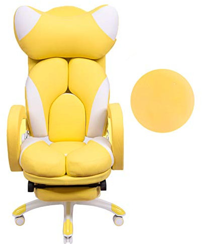 MOLVUS Gaming Stuhl für Mädchen, Ergonomischer Gaming Stuhl mit Fußstütze, Gaming Stuhl für Erwachsene, Hohe Rückenlehne Racing Stuhl, E-Sports Gamer Stuhl, Großer und großer Gaming Stuhl