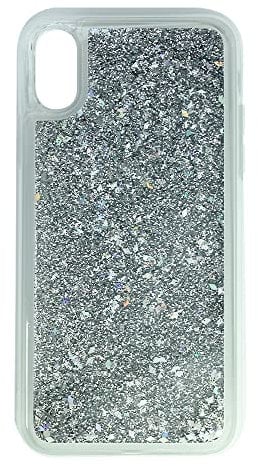 Babaco Phone Case For Iphone X/XS Liquid Glitter Effect, Silver