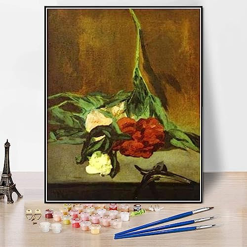 DIY-Malsets für Erwachsene, Pfingstrosen-Stiel und Schere, Malerei von Edouard Manet Arts Handwerk für Heimwanddekoration