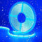 GOMING 24V 10M COB LED Strip Blau LED Streifen IP65 Wasserdicht 384LED/M LED Band Selbstklebend Keine Lichtflecken Hohe Helligkeit Lichtband für Heim Deko(Netzteil nicht Enthalten)