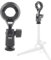 Cyrank Microphone Shock Mount, Mic Anti Vibration Suspension Shock Mount Holder Clip Mic Stand Adapter Socket Portable Microphone Holder for Diameter 22mm/0.9in Microphone