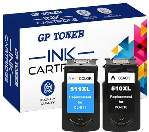 XL DRUCKER PATRONE für Canon PG510 CL-511 PIXMA MX340 MX350 MX410 MX360 MX420 Schwarz + Multi Colore