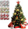 Weihnachtskugeln 18 Stück Christbaumkugeln 6 cm Mini Funkelnde unzerbrechliche Weihnachtskugel Wiederverwendbare und tragbare hängende Weihnachtskugeln für die Weihnachtsbaumdekoration