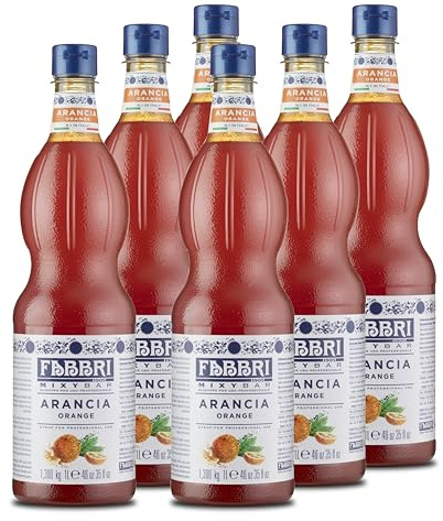 Food-United ORANGEN SIRUP 1L Flasche | FABBRI 1905 Mixybar | sciroppo d'arancia | Getränkesirup | Orangensirup | Fruchtsirup | Note von sizilianischen Blutorangen Mandarinen Bitter-Orange (4)