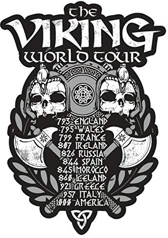 SONS OF ODIN Aufkleber Wetterfest aussen Viking World Tour Wikinger raubzüge raubzug