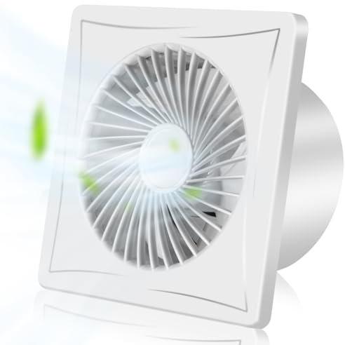 LUXHEIM 6 inch/Ø 150mm Bathroom Extractor Fan - Silence Ventilation Extractor Fans - Ventilator for Humidity Elimination in WC, Kitchen, Bathroom