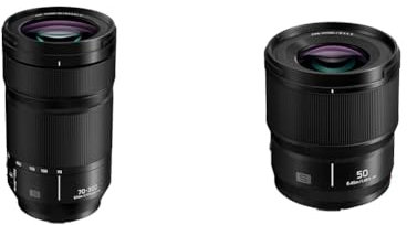 Panasonic S-R70300E LUMIX S Teleobjektiv (70-300mm & S-S50E LUMIX S Objektiv (50mm, Festbrennweite, L-Mount Objektiv, F1.8, Filtergröße 67mm) schwarz