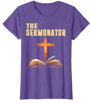 The Sermonator Cross Book Lover T-Shirt