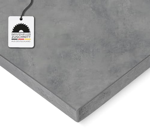HausFux Spanplatte nach Maß - 1,9 cm stark, melaminbeschichtet, mit ABS-Kante - Made in Germany - für Möbel- und Innenausbau (Loftec, 60 x 40 cm)