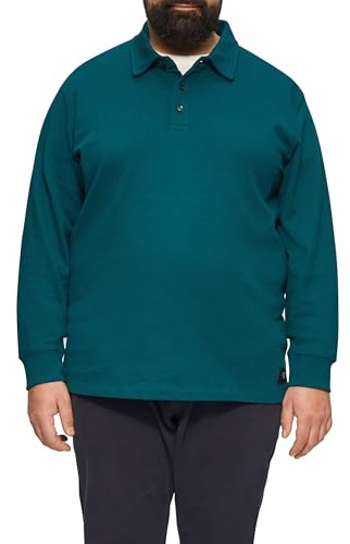 s.Oliver Herren Strukturiertes Langarm-Poloshirt im Relaxed Fit Poloshirt Langarm