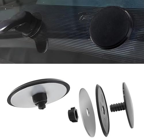 GIONAR 32mm Blindstopfen Heckwischerabdeckung, Zierschraube für Heckscheibenwischer, Wischerarm Abdeckung, Glasstopfen für Heckklappe, Schwarz