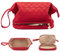 Abiudeng Kosmetiktasche Kulturtasche Kulturbeutel-Damen Schminktasche Groß Wasserdicht Make up Organizer Tasche Reisen Kosmetiktasche mit Pinselfach Make up Tasche Klein für Frauen-C-Red