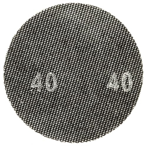 AKbase Schleifgitter | 225mm schwarz | P40 | 10 Stück | Kletthaftung für Exzenterschleifer | KÖRNUNG und STÜCKZAHL WÄHLBAR | KLETT
