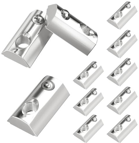 SCOOYUCK 50 Stück Nutensteine M5, Serie-20 Schiebemuttern, T Nut Hammermutter，für Aluminiumprofil Extrusionsschlitz Schiene (EU20-M5)