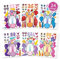 24 PCS Unicorn Make a Face DIY Stickers for Kids, Unicorn Sticker Sheets Birthday Party Decorations, Party Favours Kit