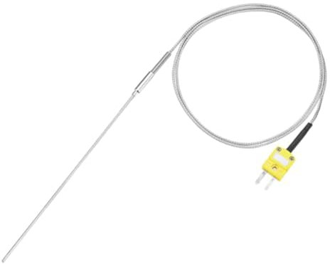 Junterone Thermoelement Typ K mit Stecker, Temperaturfühler, -50 Bis 1100 °C, 1,0 M Kabel, 1 X 150 mm