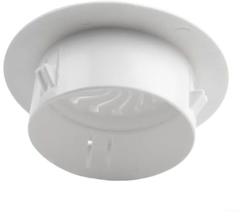 Sandyseptember Rejilla de ventilación circular blanca de plástico PP, rejilla de ventilación, decoración de agujero de pared, rejilla de salida de aire acondicionado, cubierta decorativa (70 mm)