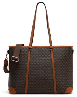 MISAKO Monogrand bolso shopper grande estampado monogram con bolsillo para portátil (15) Mujer - Monogrand Marrón 31 X 45 X 15 cm