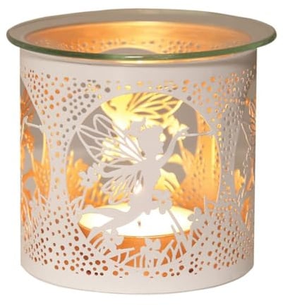 Aroma White & Gold Fairy Jar Sleeve & Wax Melt Warmer