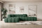 ALTDECOR Ecksofa in L-Form Corner Sofa Bett Eckcouch Couch Wohnlandschaft Cauchsofa Olea-L2-289x176x71 cm Grün