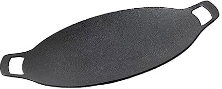 Yardenfun Gusseisen Grillpfanne Für Outdoor Bbq Koreanische Grillplatte Antihaft Bratpfanne Für Gas Und Elektrogrill Für Camping Und Gartenpartys