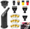 Ominelu Juego de accesorios para limpiador de vapor Karcher, piezas de repuesto para EasyFix SC1 SC2 SC3 SC4 SC5 - cepillos redondos, boquilla de mano y boquilla para limpieza versátil