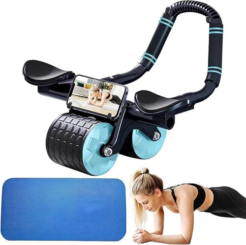 Homavit Ab roller, Bauchroller, Bauchtrainer roller mit gepolsterter Kniematte,zum training der coremaster, Bauchmuskelroller, für reisen und hause, für männer und frauen