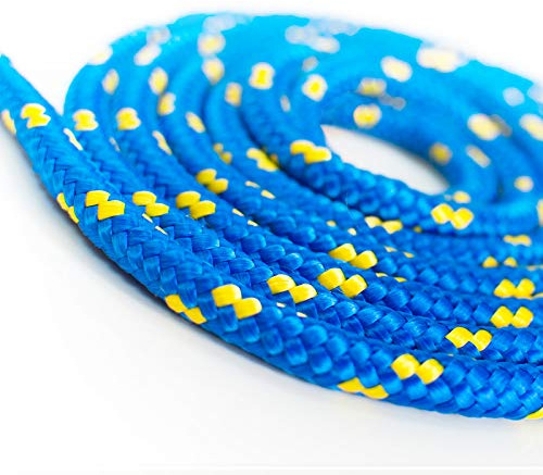 Seiletech.de BLAUES POLYPROPYLENSEIL – 14mm – 15m – Traglast bis 82 kg Flechtleine Textilschnur Kordel Kunststoffseil geflochten