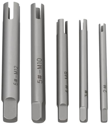eMagTech Lot de 5 Extracteurs de Filetage de Taraud 3/4 M5-M12 en Acier Au Carbone Allié pour Outils à Main Et équipements d'atelier