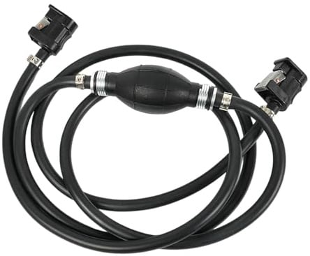 Außenborder Kraftstoffleitung Benzinschlauch mit Pumpball 2 Anschlüssen 5/16'' Schlauch Kraftstoffschlauch Dieselschlauch Ölschlauch für Kleine Motorrad, LKW, Auto, Roller (Black)