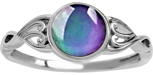 Supvox Temperaturwechselnder Stimmungsring Unisex Farbwechselring aus Robustem Material mit Glatter Oberfläche Emotionsring Als Geschenk für Männer und Frauen