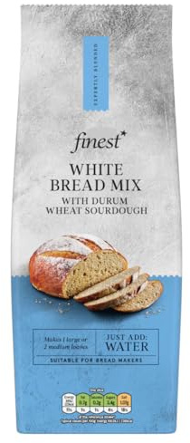 Finest White Bread Mix with Durum Wheat Sourdough, 500g, Just Add Water, Suitable for Bread Makers