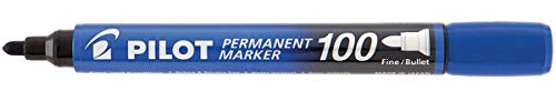 Pilot sca-100-l – Pack of 12 Permanent Markers, Conical Tip, Blue