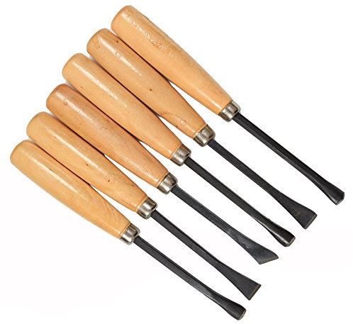 Professional Quality 6 Piece Wood Carving Chisel Tool Set