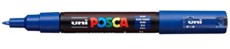 Uni Posca Marker, 0,7 mm Rundspitze, PC-1M, Farbe: Blau