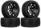 Pxyelec RC 1:10 Off-Road Car Buggy Rubber Tyre Tire & Wheel Rim HEX 12mm Black with foam inserts Pack of 4