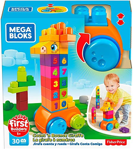 MEGA Bloks GFG19 - Bloks 123 Counting Item (30 Teile), Babyspielzeug ab 12 Monaten, Mehrfarbig
