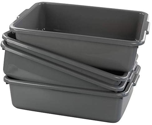 Cadine 4 Packung Groß Rechteckige Spülschüssel, Kunststoff Waschschüssel Waschschale Becken