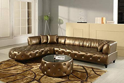 JVmoebel Chesterfield Wohnlandschaft Couch Garnitur Ledersofa Sofa Ecksofa Luxus Design