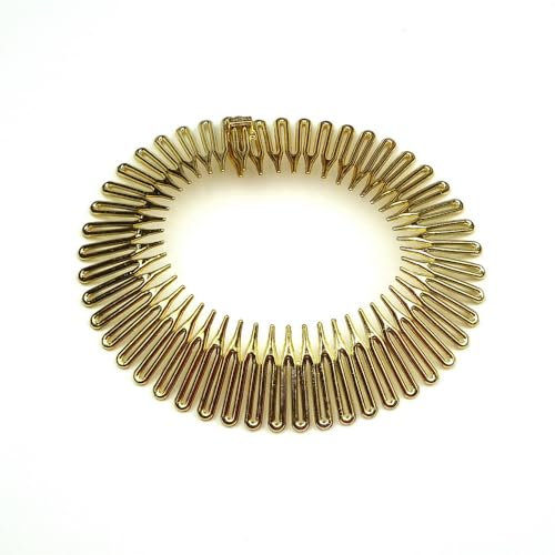 Serre tête souple zigzag doré