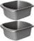 VR7 Cuenco rectangular de plástico gris para lavar el fregadero de la cocina y mezclar