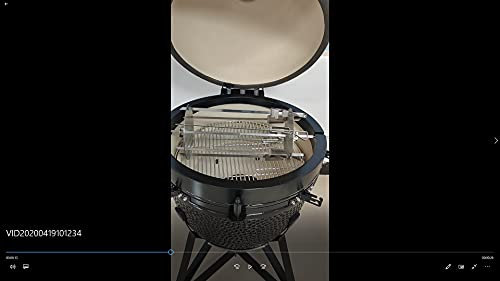 YNNI KAMADO Edelstahl-Spieß-Drehspieß-Zubehör-Set für TQKJZ20/21 TQSR2021