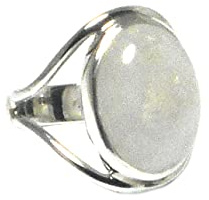 Ovaler Mondstein-Ring aus 925er Sterlingsilber, Edelstein., Mondstein,