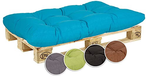 Beo Palettenkissen 120 x 80 cm | UV-beständiges Sitzkissen für Palettenmöbel | Made in EU | Palettenkissen Outdoor wasserabweisend | Europaletten Polster | Paletten Sitzkissen in Türkis