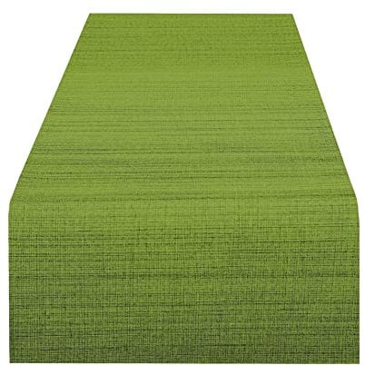 Delindo Lifestyle® Tischläufer Samba Home, grün, 40x160 cm, Fleckschutz, abwaschbar, für Indoor und Outdoor