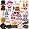 38 Stück Foto Requisiten Lustig Fotobox Accessoires Geburtstag Party Karneval Hochzeit Weihnachten Foto Booth Geschenk Deko für 18. 30. 40. 50. Geburtstagsfeier