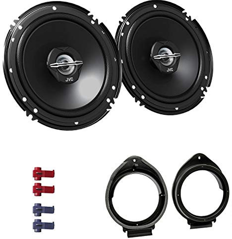 JVC CS-J620X Auto Lautsprecher 16,5 cm mit Einbauset passend für Opel Meriva B 2010-2017 Türen vorne 600 W 165mm 2 Wege Koax