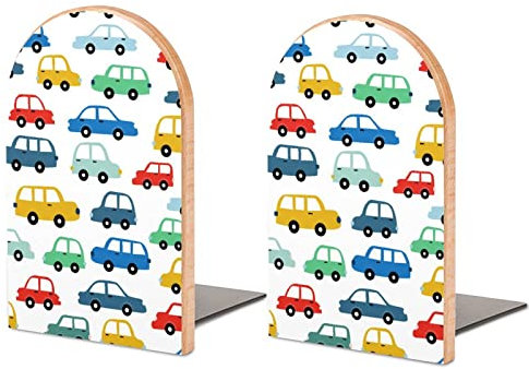 Serre-Livres de Voitures pour étagères pour contenir des Livres Bouchons de Livres antidérapants Robustes Bureau à Domicile décoratif en Bois