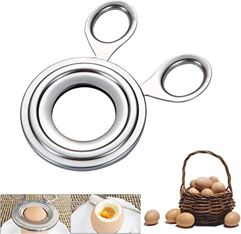 Coupe-oeuf en Acier Inoxydable,Ouvre - oeufs,Oeufs Coupe Coque,Ouvre-oeuf à la Coque,Décapant pour Oeufs Coupe-oeufs,Ciseaux à Oeufs Décapant la Coquille, pour Accessoires de Cuisine Bouillis Durs